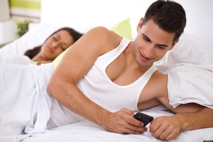 Cheating his wife, young men chatting with his mistress while his wife sleeps; Shutterstock ID 111366542; PO: The Huffington Post; Job: The Huffington Post; Client: The Huffington Post; Other: The Huffington Post